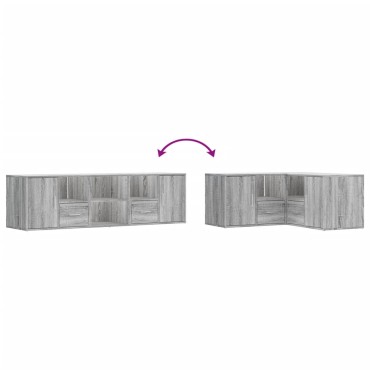 vidaXL Γωνιακό Έπιπλο Γκρι Sonoma 160x40x45cm από Επεξεργ. Ξύλο 1 τεμ.