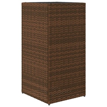 vidaXL Ζαρντινιέρα Κήπου Καφέ 40x40x80 εκ. από Συνθετικό Ρατάν