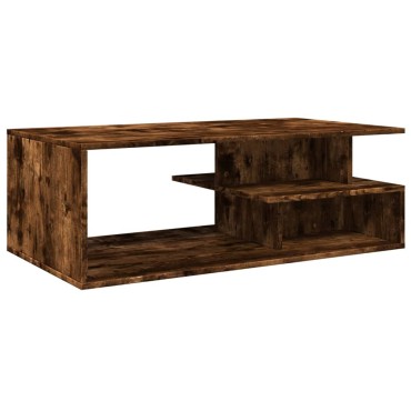 vidaXL Τραπεζάκι Σαλονιού Καπνιστή Δρυς 102x55x35cm Επεξεργασμ. Ξύλο 1 τεμ.