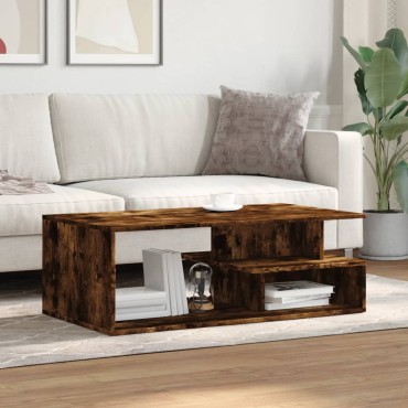 vidaXL Τραπεζάκι Σαλονιού Καπνιστή Δρυς 102x55x35cm Επεξεργασμ. Ξύλο 1 τεμ.