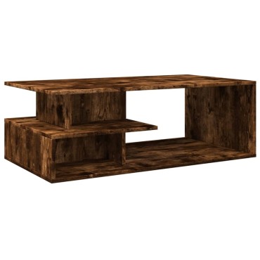 vidaXL Τραπεζάκι Σαλονιού Καπνιστή Δρυς 102x55x35cm Επεξεργασμ. Ξύλο 1 τεμ.