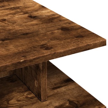 vidaXL Τραπεζάκι Σαλονιού Καπνιστή Δρυς 102x55x35cm Επεξεργασμ. Ξύλο 1 τεμ.