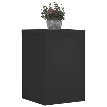 vidaXL Βάσεις Φυτών 2 τεμ. Μαύρες 25x25x35 εκ. από Επεξεργασμένο Ξύλο