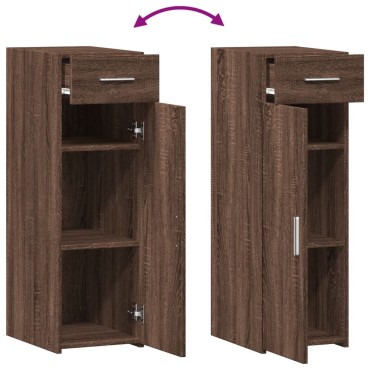 vidaXL Μπουφές Καφέ Δρυς 30x42,5x93cm από Επεξεργασμένο Ξύλο 1 τεμ.