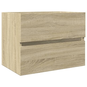 vidaXL Ντουλάπι Νιπτήρα Sonoma Δρυς 60x38,5x45cm Επεξεργασμένο Ξύλο 1 τεμ.