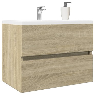 vidaXL Ντουλάπι Νιπτήρα Sonoma Δρυς 60x38,5x45cm Επεξεργασμένο Ξύλο 1 τεμ.