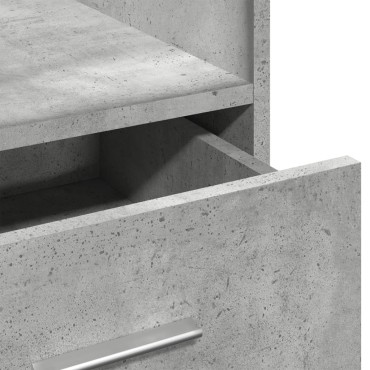 vidaXL Αναλόγιο με Ροδάκια & Συρτάρι Γκρι Σκυρ. 55x55x107cm Επεξ. Ξύλο 1 τεμ.