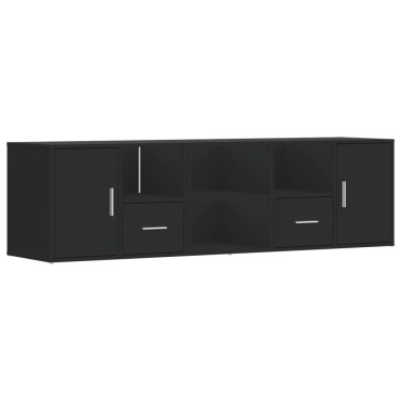 vidaXL Ντουλάπι Γωνιακό Μαύρο 160x40x45cm από Επεξεργασμένο Ξύλο 1 τεμ.