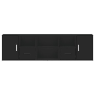 vidaXL Ντουλάπι Γωνιακό Μαύρο 160x40x45cm από Επεξεργασμένο Ξύλο 1 τεμ.