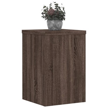 vidaXL Βάσεις Φυτών 2 Τεμ. Καφέ Δρυς 20x20x30 εκ. Επεξεργασμένο Ξύλο
