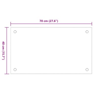 vidaXL Πλάτες Κουζίνας 2 τεμ. Μαύρες 70 x 40 εκ. από Ψημένο Γυαλί