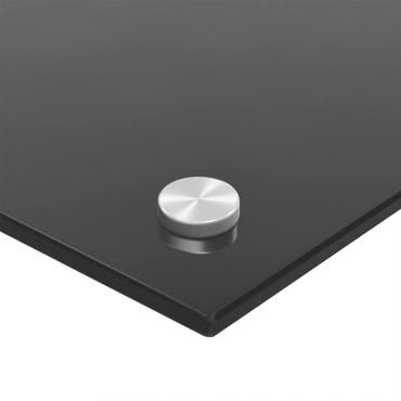 vidaXL Πλάτες Κουζίνας 2 τεμ. Μαύρες 70 x 40 εκ. από Ψημένο Γυαλί