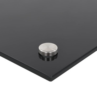 vidaXL Πλάτες Κουζίνας 2 τεμ. Μαύρες 70x60 εκ. από Ψημένο Γυαλί