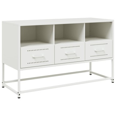 vidaXL Έπιπλο Τηλεόρασης Λευκό 100,5x39x60,5cm από Ατσάλι