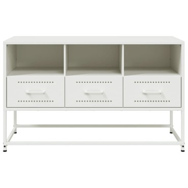 vidaXL Έπιπλο Τηλεόρασης Λευκό 100,5x39x60,5cm από Ατσάλι