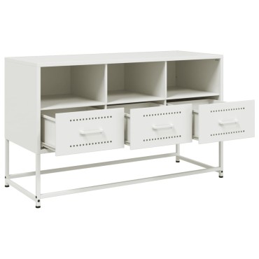 vidaXL Έπιπλο Τηλεόρασης Λευκό 100,5x39x60,5cm από Ατσάλι