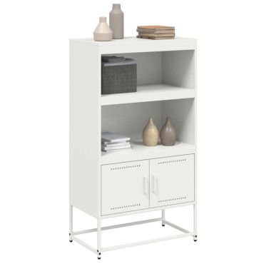 vidaXL Ραφιέρα Λευκή 68,5x38,5x123,5cm από Ατσάλι 1 τεμ.