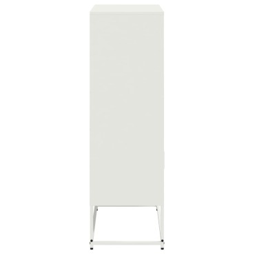 vidaXL Ραφιέρα Λευκή 68,5x38,5x123,5cm από Ατσάλι 1 τεμ.