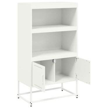 vidaXL Ραφιέρα Λευκή 68,5x38,5x123,5cm από Ατσάλι 1 τεμ.