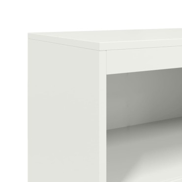 vidaXL Ραφιέρα Λευκή 68,5x38,5x123,5cm από Ατσάλι 1 τεμ.