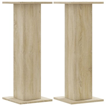 vidaXL Βάσεις Ηχείων 2 Τεμ. Sonoma Δρυς 30x30x80εκ. Επεξεργασμένο Ξύλο