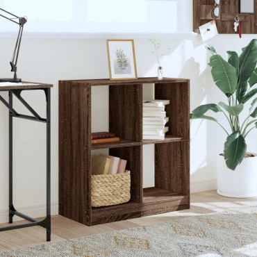 vidaXL Βιβλιοθήκη Καφέ Δρυς 68,5x32x75cm από Επεξεργ. Ξύλο 1 τεμ.