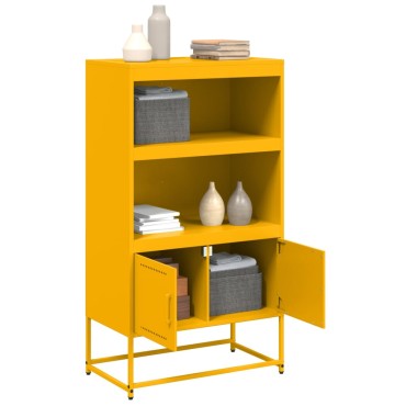 vidaXL Ραφιέρα Μουσταρδί 68,5x38,5x123,5cm από Ατσάλι 1 τεμ.