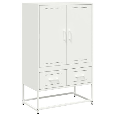 vidaXL Ντουλάπι Λευκό 68x39x111,5cm από Χάλυβα 1 τεμ.