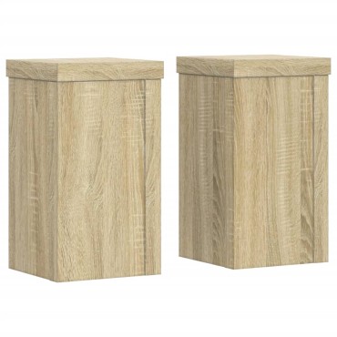 vidaXL Βάσεις Φυτών 2 Τεμ. Sonoma Δρυς 10x10x18 εκ. Επεξεργασμένο Ξύλο