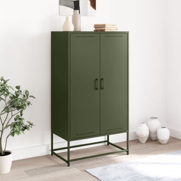 vidaXL Ντουλάπι Λευκό 68,5x38,5x123,5cm από Ατσάλι 1 τεμ.