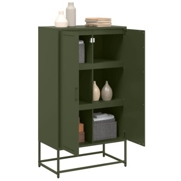 vidaXL Ντουλάπι Λευκό 68,5x38,5x123,5cm από Ατσάλι 1 τεμ.