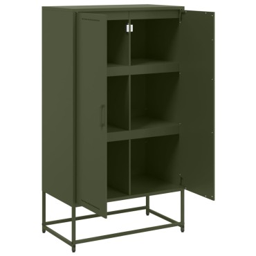 vidaXL Ντουλάπι Λευκό 68,5x38,5x123,5cm από Ατσάλι 1 τεμ.
