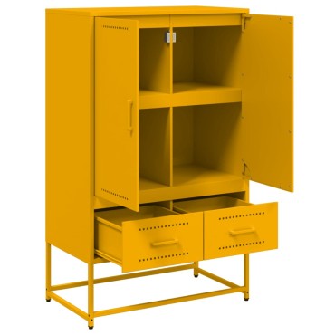 vidaXL Ντουλάπι Μουσταρδί 68x39x111,5cm από Ατσάλι 1 τεμ.