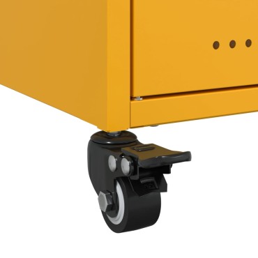 vidaXL Έπιπλο Τηλεόρασης Μουσταρδί Κίτρινο 100,5x39x43,5cm από Ατσάλι