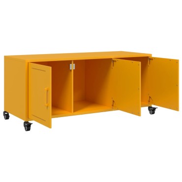vidaXL Έπιπλο Τηλεόρασης Μουσταρδί Κίτρινο 100,5x39x43,5cm από Ατσάλι