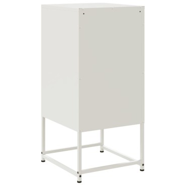 vidaXL Κομοδίνο Λευκό 36x39x78cm από Χάλυβα 1 τεμ.