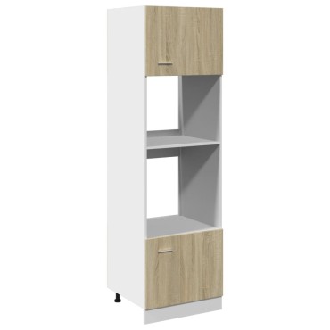 vidaXL Ντουλάπι για Φούρνο Μικροκυμάτων Lyon Sonoma Δρυς 60x57x207cm 1 τεμ.