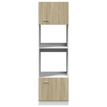 vidaXL Ντουλάπι για Φούρνο Μικροκυμάτων Lyon Sonoma Δρυς 60x57x207cm 1 τεμ.
