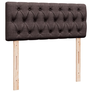 vidaXL Κρεβάτι Boxspring με Στρώμα Σκούρο Καφέ 120x200 εκ. Υφασμάτινο
