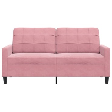 vidaXL Καναπές Διθέσιος Ροζ Βελούδινος 157x77x80cm 1 τεμ.