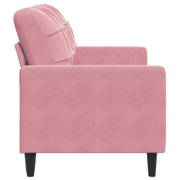 vidaXL Καναπές Διθέσιος Ροζ Βελούδινος 157x77x80cm 1 τεμ.