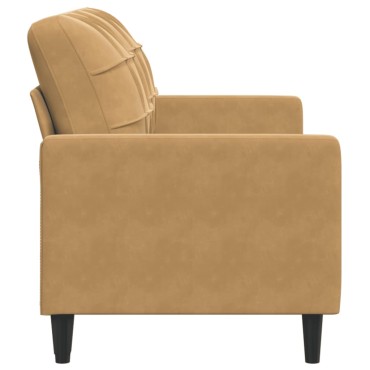 vidaXL Καναπές Διθέσιος Καφέ Βελούδινος 157x77x80cm 1 τεμ.