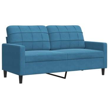 vidaXL Καναπές Διθέσιος Μπλε Βελούδινος 157x77x80cm 1 τεμ.