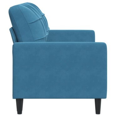 vidaXL Καναπές Διθέσιος Μπλε Βελούδινος 157x77x80cm 1 τεμ.