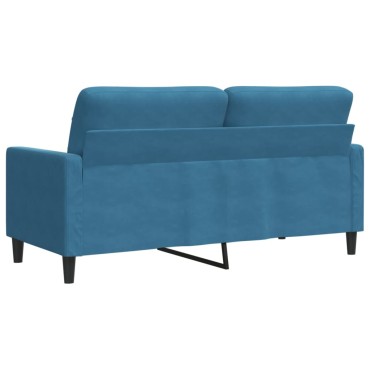 vidaXL Καναπές Διθέσιος Μπλε Βελούδινος 157x77x80cm 1 τεμ.