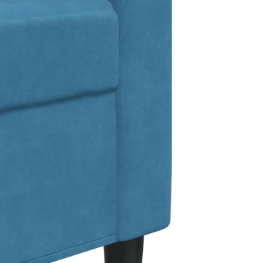 vidaXL Καναπές Διθέσιος Μπλε Βελούδινος 157x77x80cm 1 τεμ.