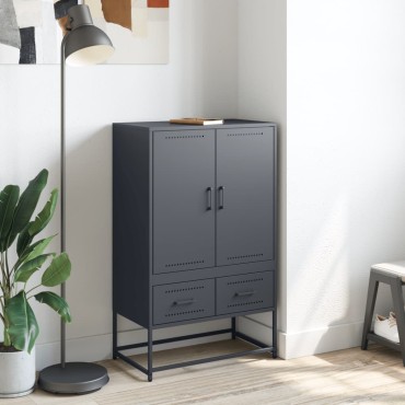 vidaXL Ντουλάπι Ανθρακί 68x39x111,5cm από Χάλυβα 1 τεμ.