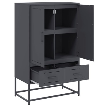 vidaXL Ντουλάπι Ανθρακί 68x39x111,5cm από Χάλυβα 1 τεμ.