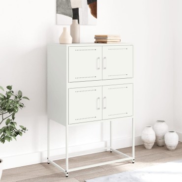 vidaXL Ντουλάπι Λευκό 68,5x38,5x107cm από Ατσάλι 1 τεμ.