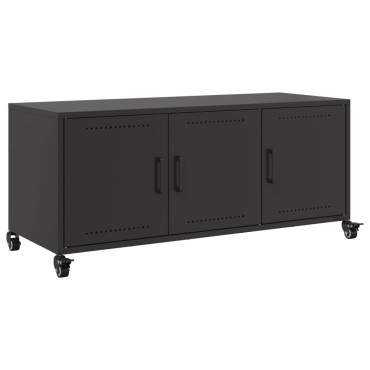vidaXL Έπιπλο Τηλεόρασης Μαύρο 100,5x39x43,5cm Ατσάλι